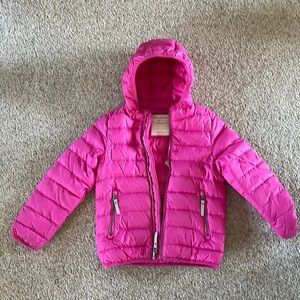 Little girls Hanna Andersson down winter coat pink Sz 6-7